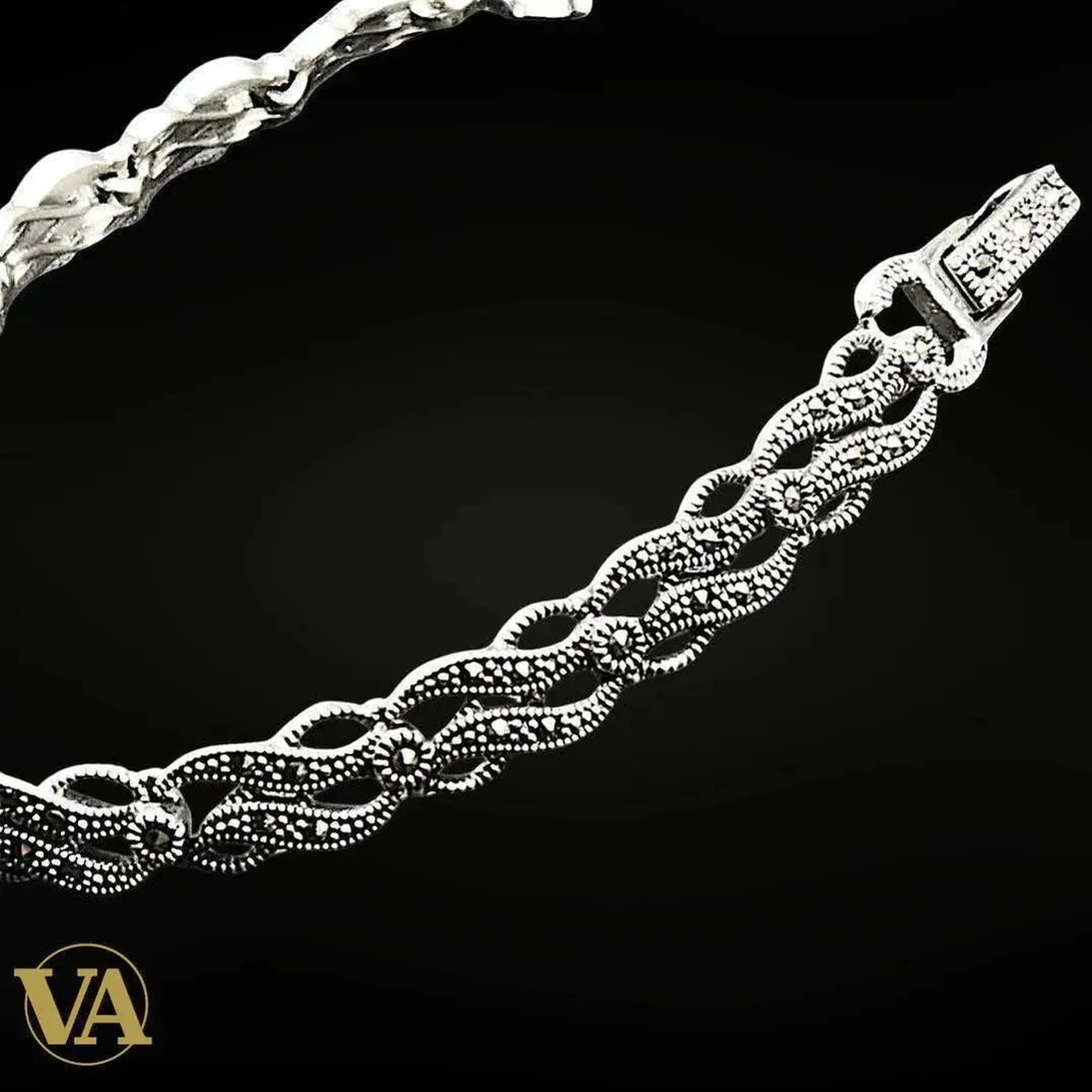 Bracelet Femme Argent 925 avec Marcassite | Bijoux Vindicta
