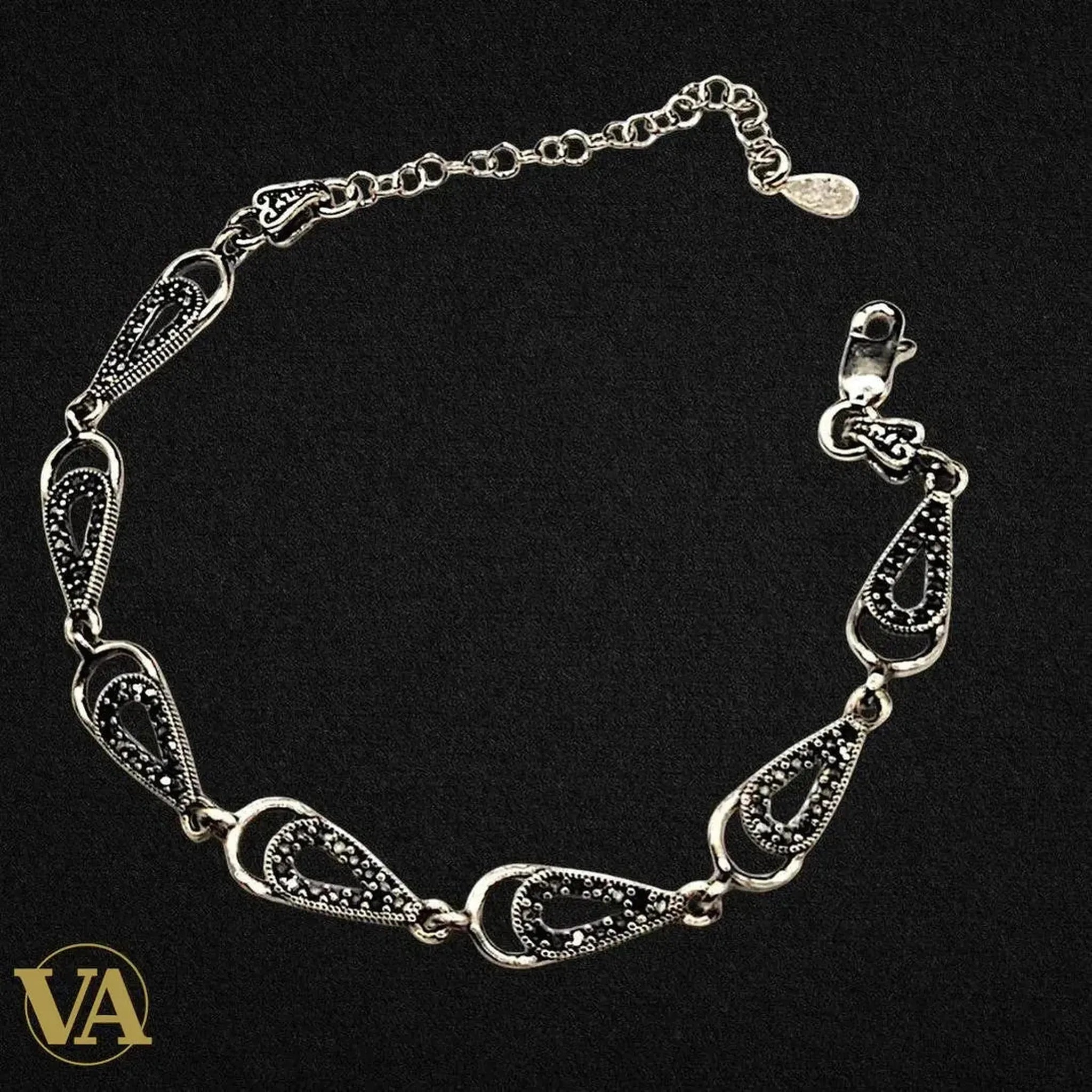 Bracelet Femme argent 925 & marcassite | Bijoux Vindicta