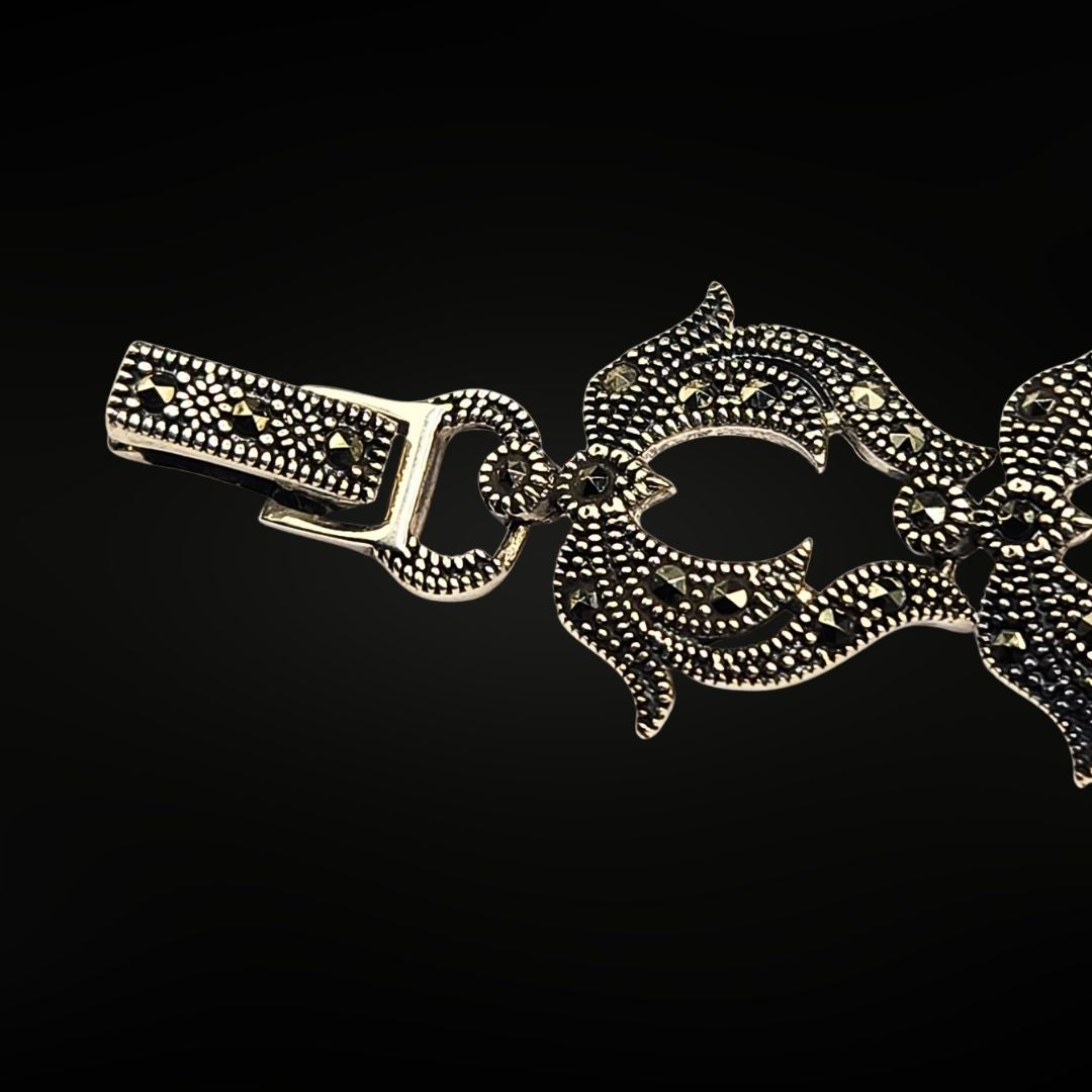 Bracelet-Montre Argent 925 & Marcassite – Design Raffiné