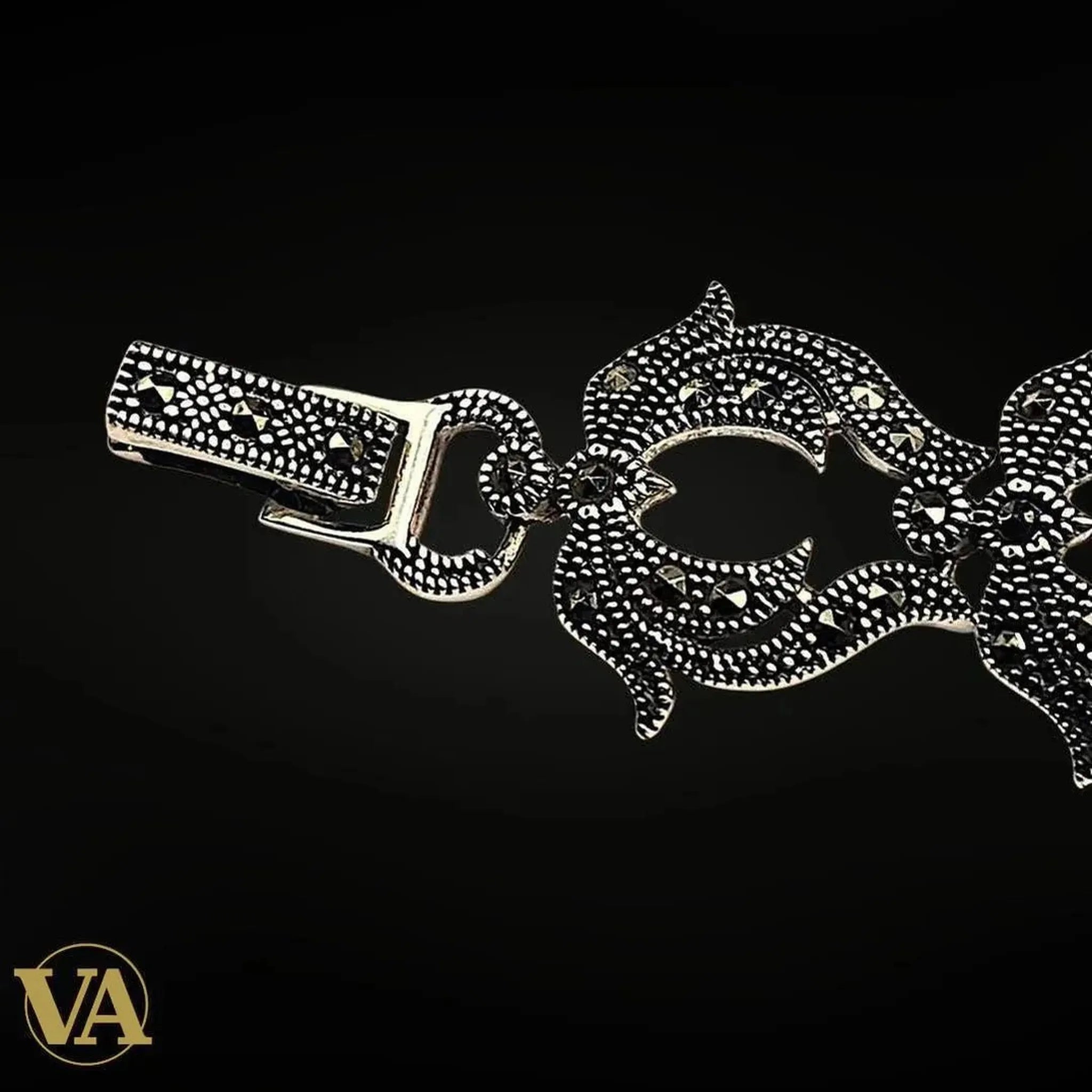 Bracelet-Montre Femme Argent 925 & Marcassite – Design Raffiné - Argent 925 - Vindicta