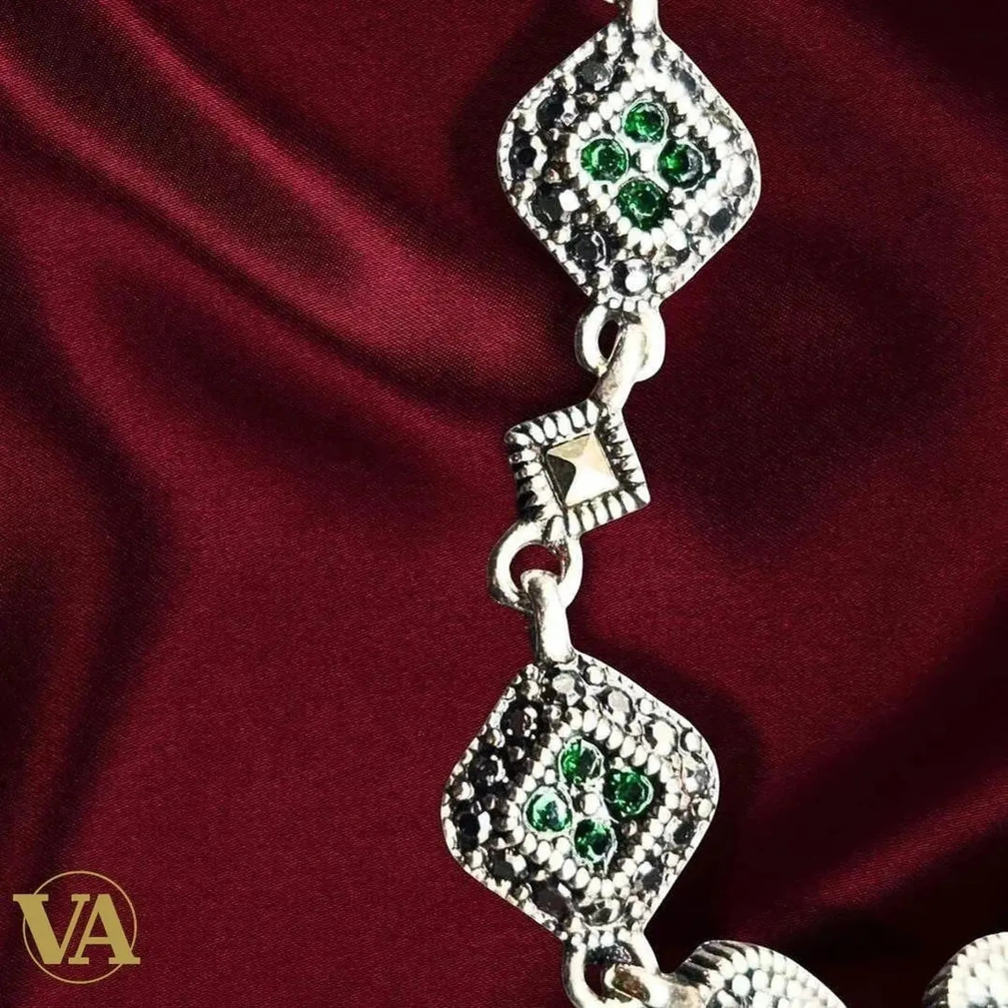 Bracelet femme en argent 925 avec marcassite | Bijoux Vindicta