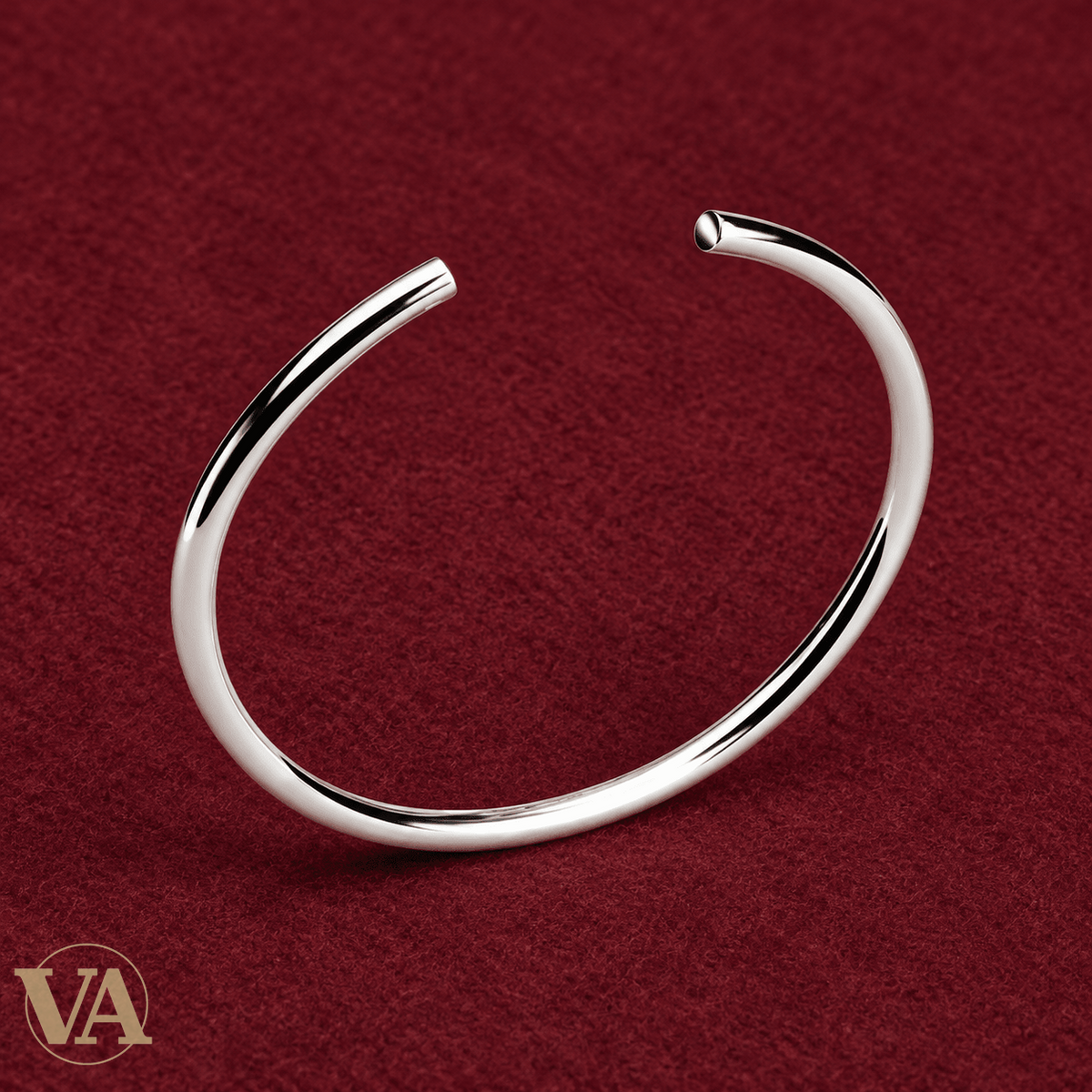 Jonc Femme Argent 925 Rhodié — Hendrix Ligne Polie - Argent 925 - Vindicta