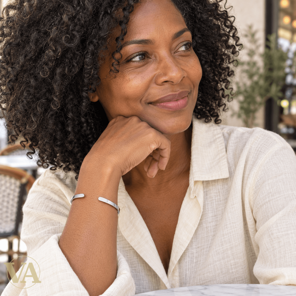 Jonc Femme Argent 925 — Ligne Polie à Facettes - Argent 925 - Vindicta