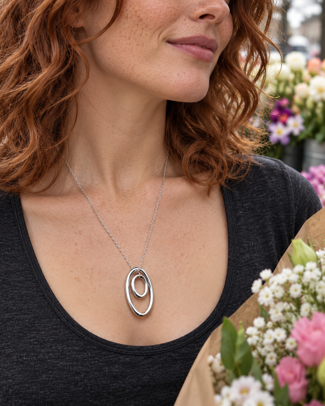 Collier Gardner en argent 925 porté