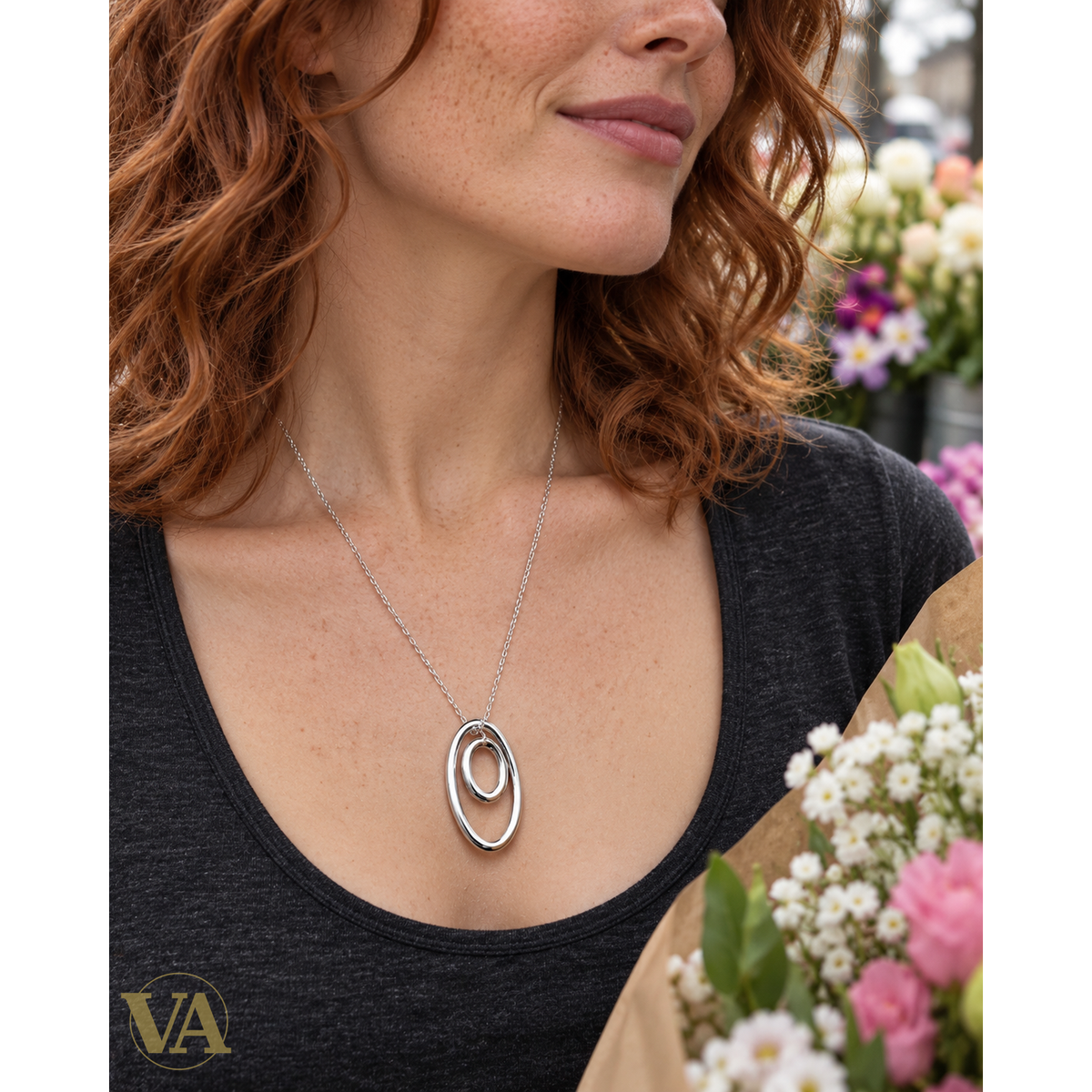 Collier Gardner en argent 925 porté