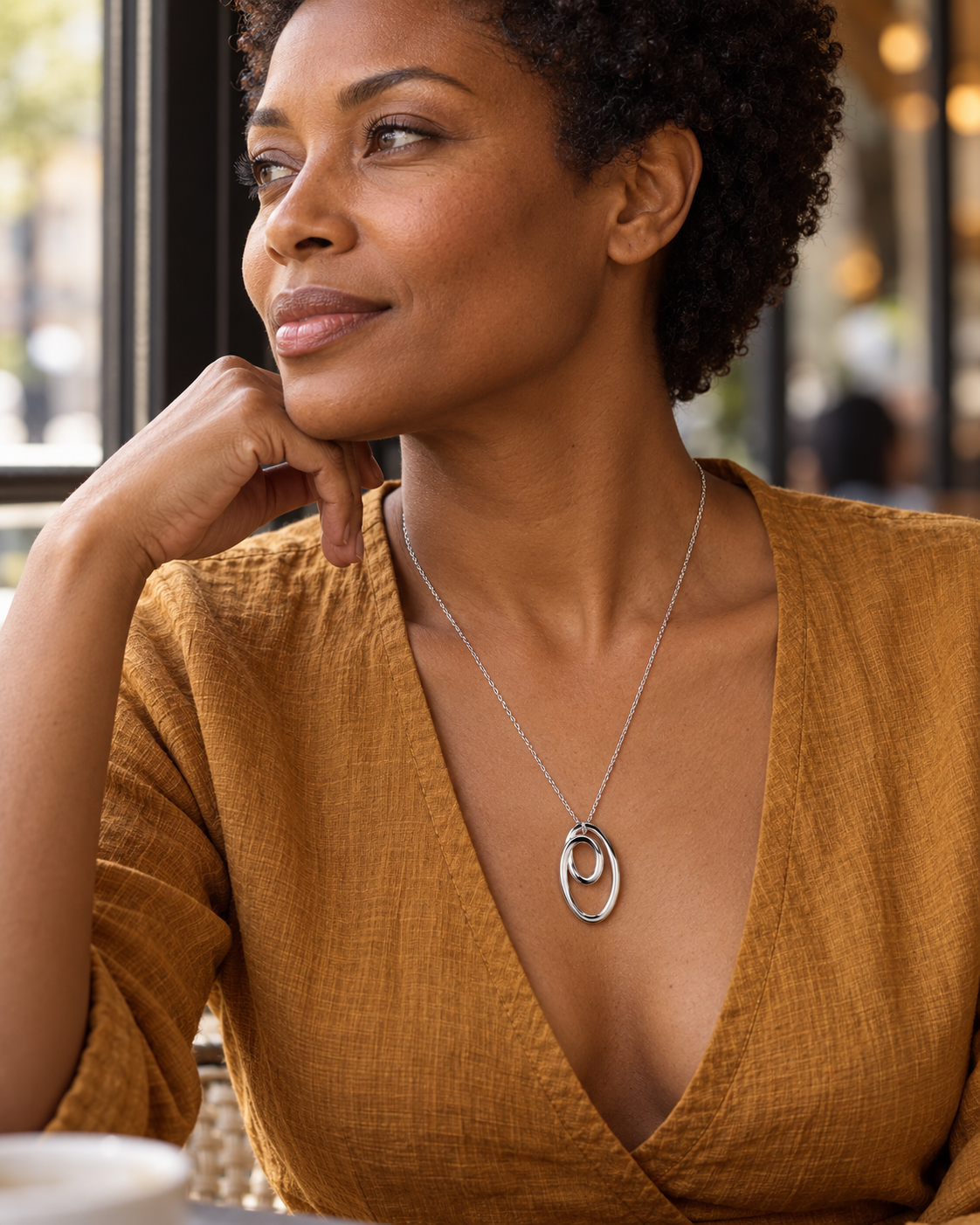 Collier Gardner en argent 925 porté