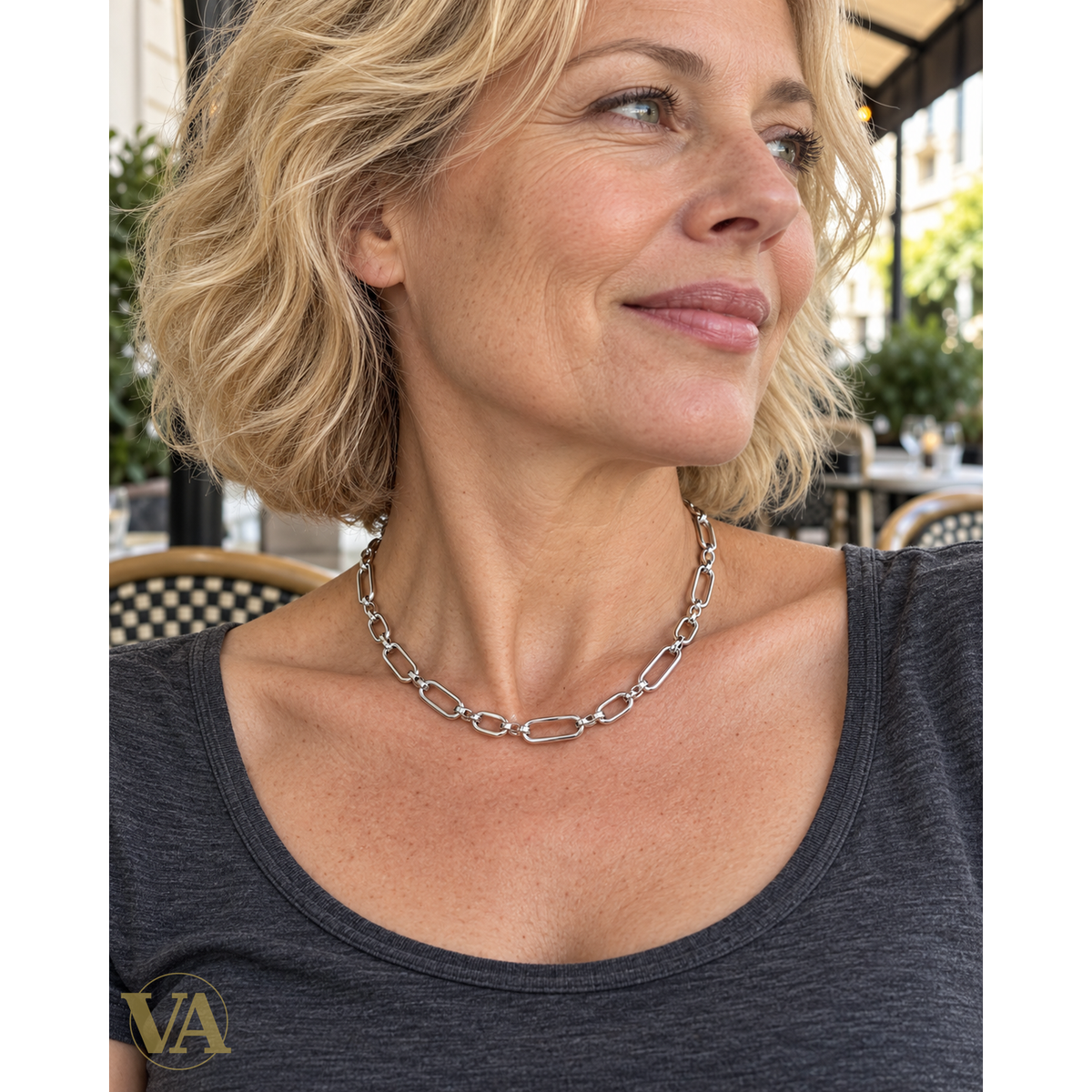 Collier argent 925 721765, porté dans une scène naturelle 1
