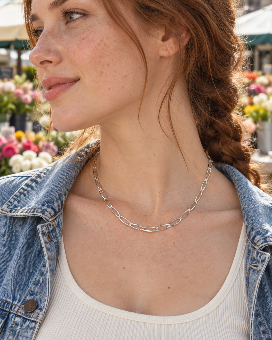 Collier argent 925 721822, nouvelle scène portée 1