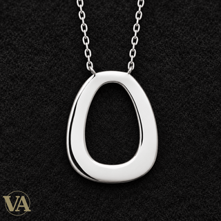 Collier goutte ajourée en argent 925