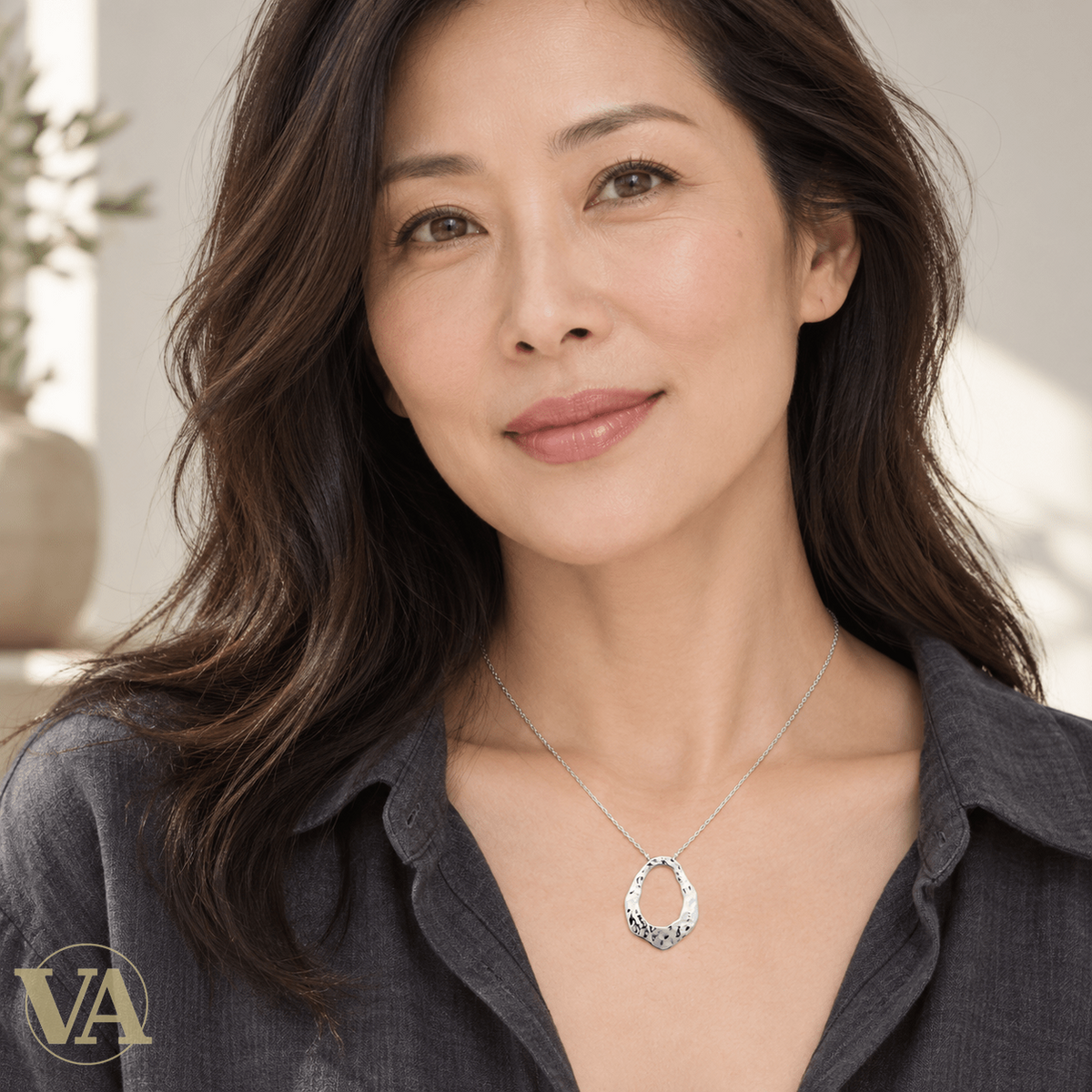 Collier goutte martelée en argent 925 - Argent 925 - Vindicta