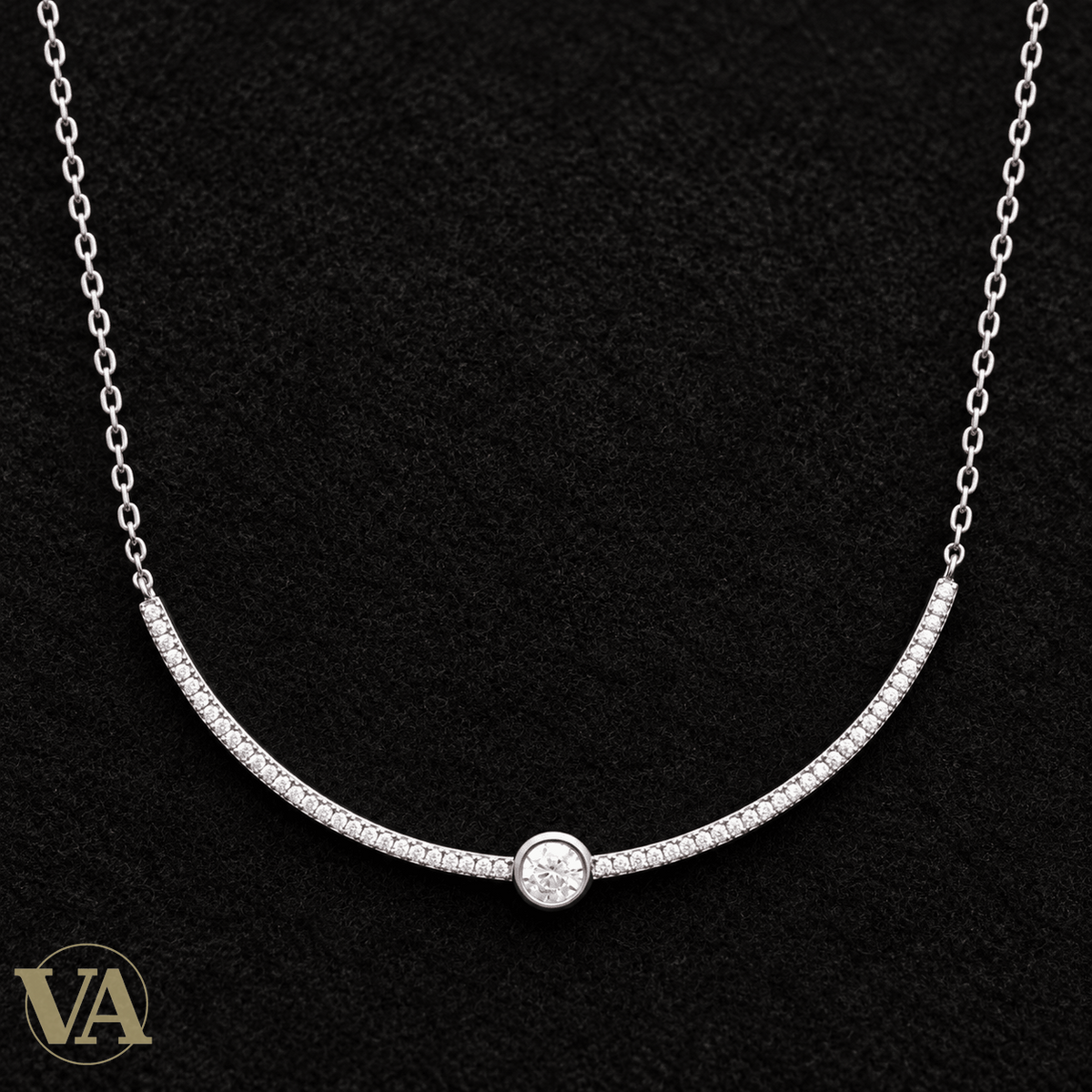 Collier arc et zirconias en argent 925 - Argent 925 - Vindicta
