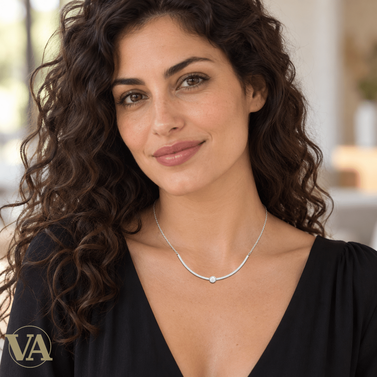 Collier arc et zirconias en argent 925 - Argent 925 - Vindicta