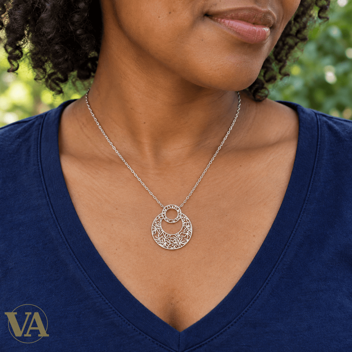 Collier Argent 925 Rhodié — Arabesques Ajourées - Argent 925 - Vindicta