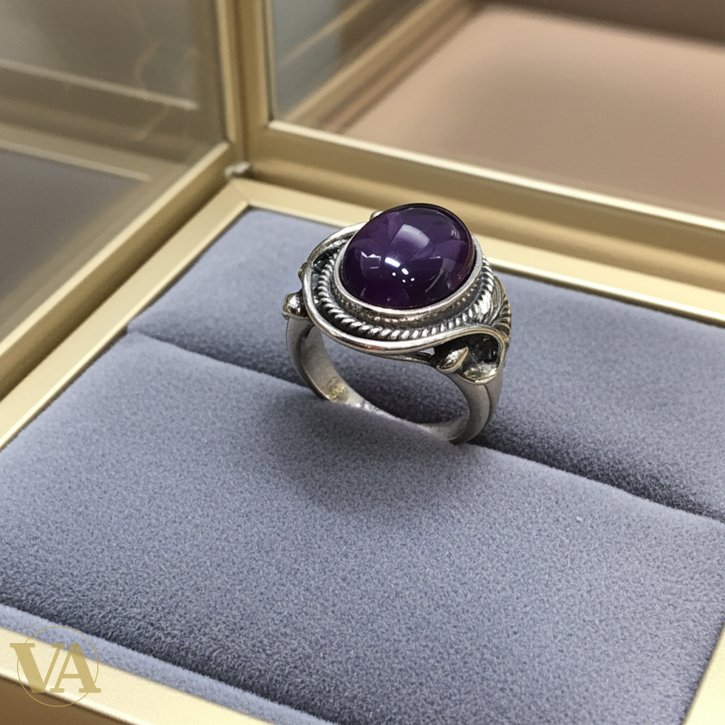 Bague Femme argent 925 avec améthyste violette-Vindicta : Bijoux Argent 925 Massif, Luxe et Héritage