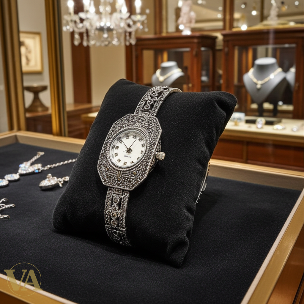 Montre Femme Argent 925 & Marcassite – Élégance intemporelle-Vindicta : Bijoux Argent 925 Massif, Luxe et Héritage