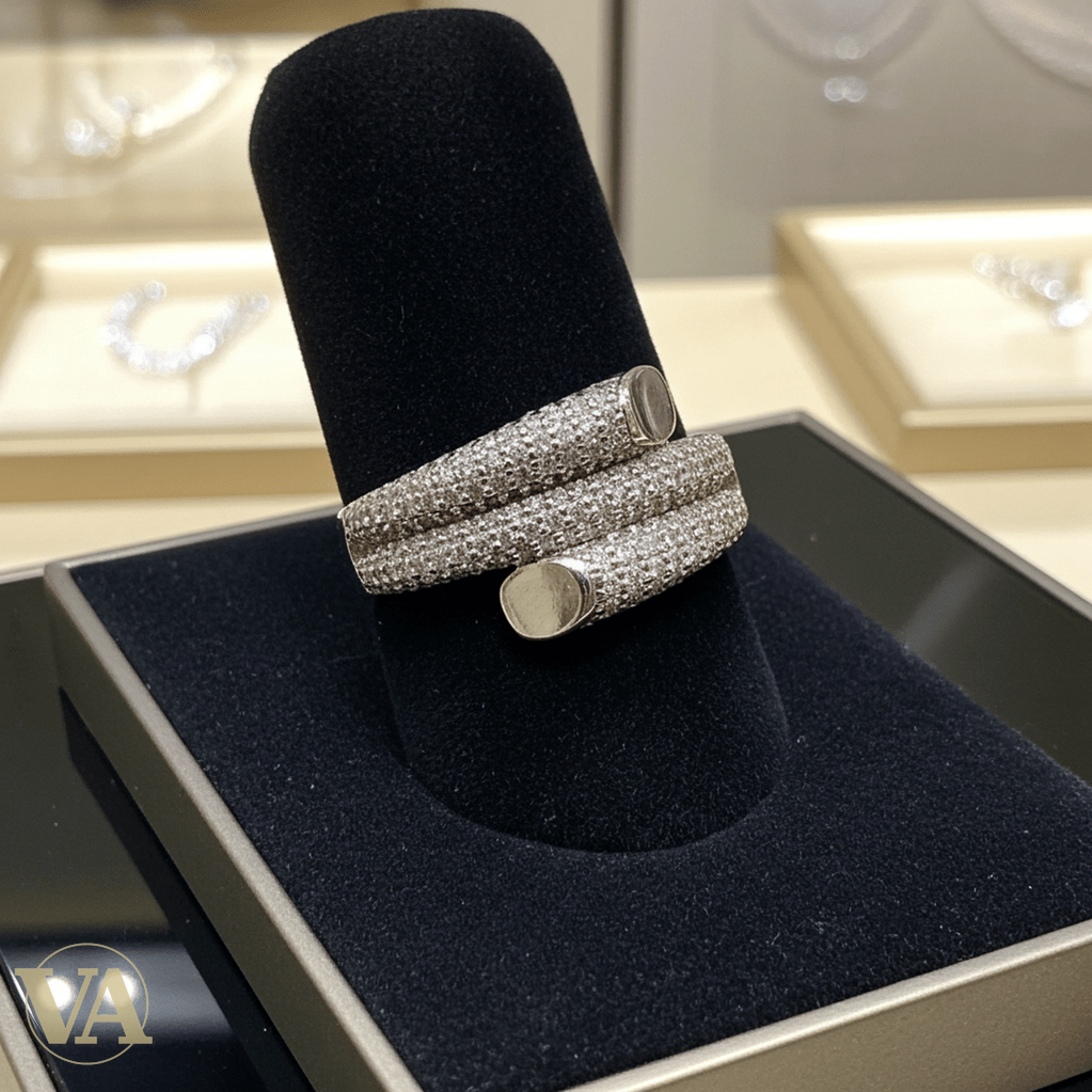 Bague femme argent 925 – Design croisé serti de zirconiums – Élégance moderne - Argent 925 - Vindicta
