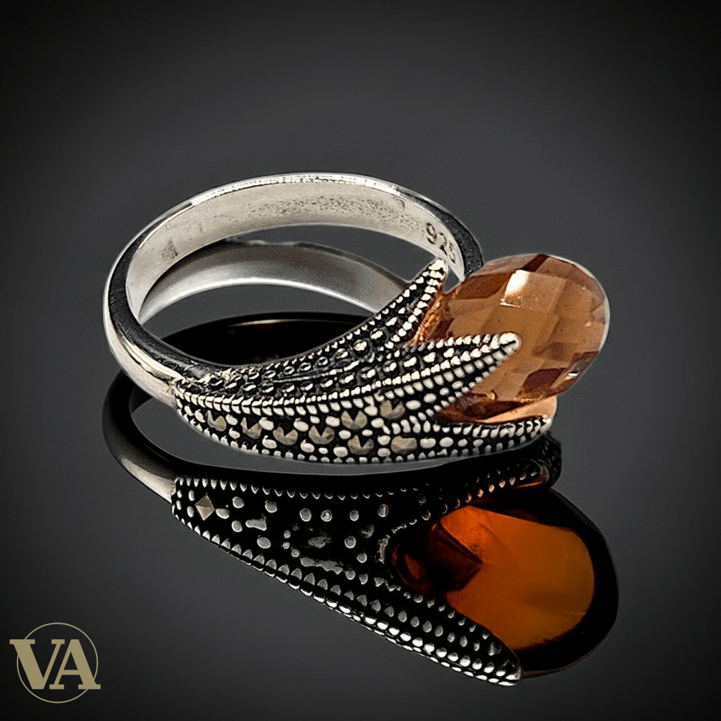 Bague Femme Argent 925 Sultanite & Marcassite – Élégance intemporelle - Argent 925 - Vindicta