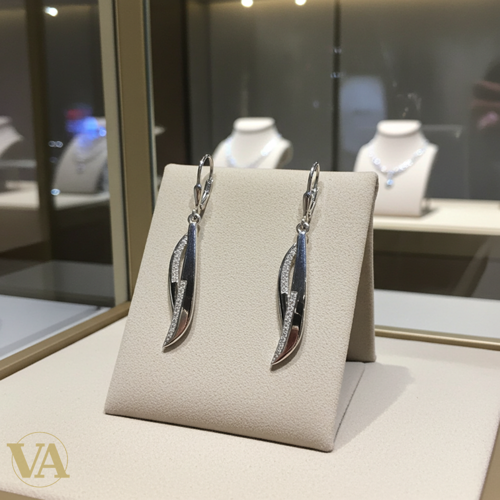 Boucles d'Oreilles Femme Pendantes Argent 925 – Oxyde de Zirconium-Vindicta : Bijoux Argent 925 Massif, Luxe et Héritage