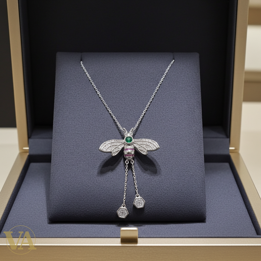 Collier Femme Abeille Argent 925 Massif — Pendentif Ciselé-Vindicta : Bijoux Argent 925 Massif, Luxe et Héritage