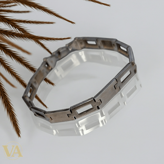 Bracelet Homme Argent 925 – Maillons Rectangulaires 7 mm
