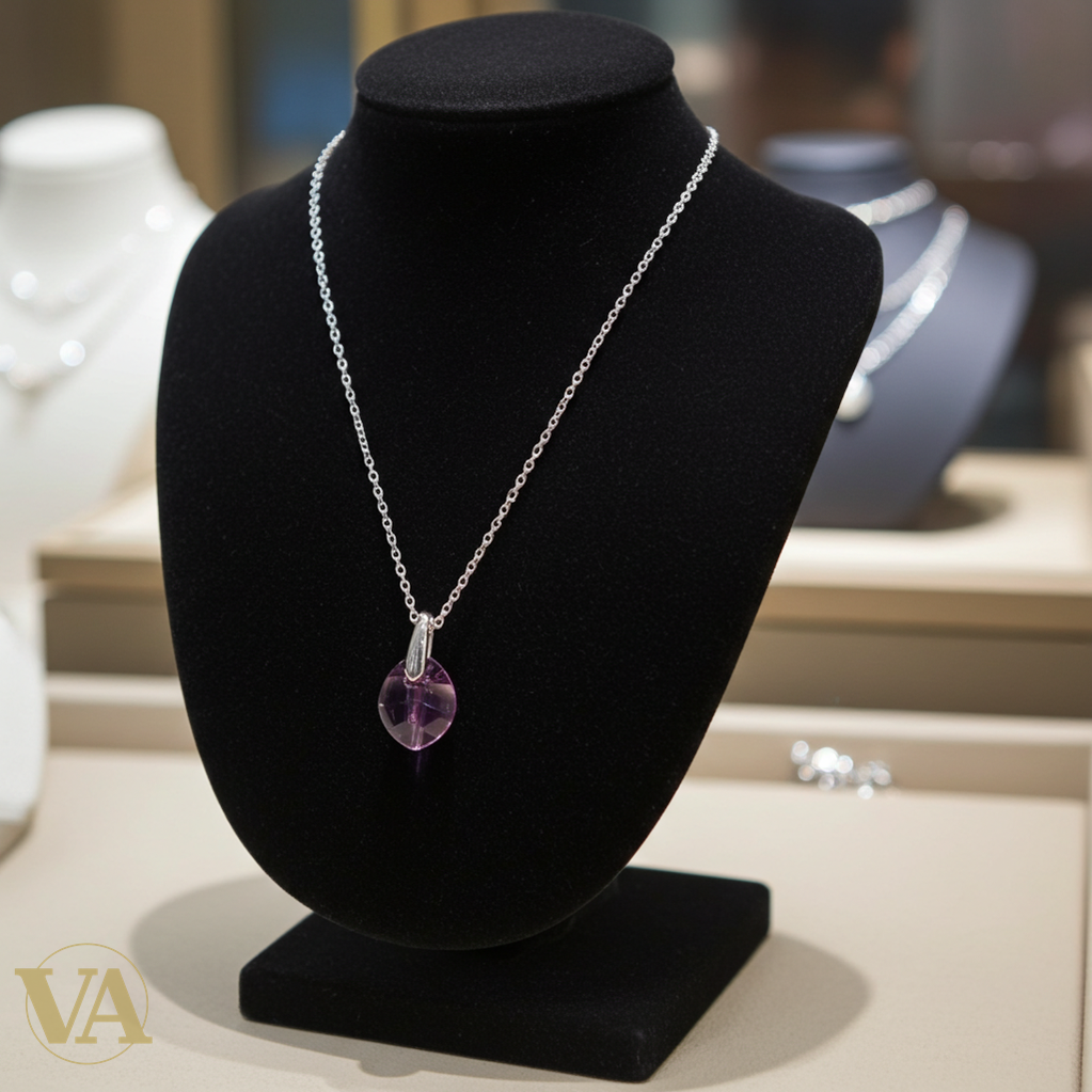 Collier Femme Améthyste Argent 925 - Pendentif Pierre Naturelle Violette-Vindicta : Bijoux Argent 925 Massif, Luxe et Héritage