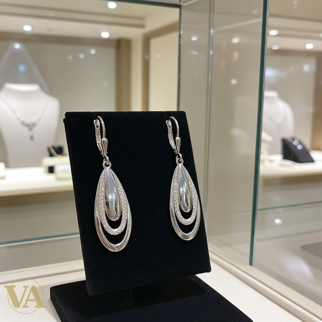 Boucles d'Oreilles Femme Pendantes Argent 925 – Triple Anneau & Zirconium-Vindicta : Bijoux Argent 925 Massif, Luxe et Héritage