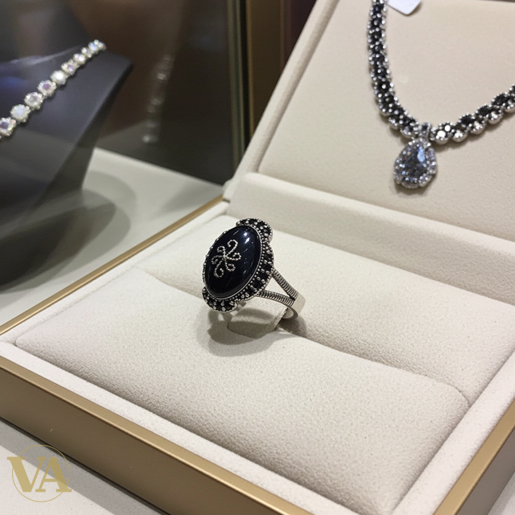 Bague Femme Argent 925 & Onyx noir ovale-Vindicta : Bijoux Argent 925 Massif, Luxe et Héritage