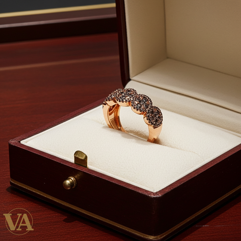 Bague Femme Argent 925 Plaqué Or Rose – Trilogie Zircons-Vindicta : Bijoux Argent 925 Massif, Luxe et Héritage