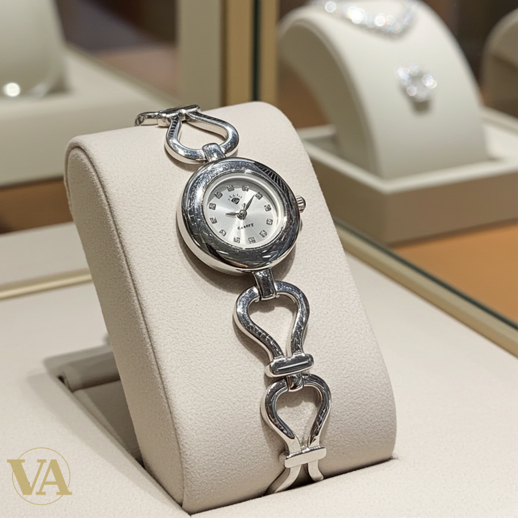 Montre Femme Argent 925 – Bracelet Cœurs & Cadran Rond Quartz-Vindicta : Bijoux Argent 925 Massif, Luxe et Héritage