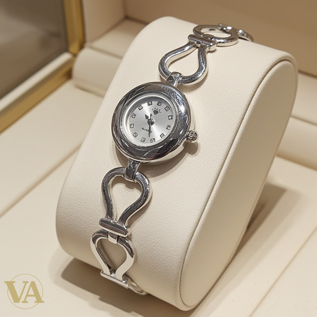 Montre Femme Argent 925 – Bracelet Cœurs & Cadran Rond Quartz-Vindicta : Bijoux Argent 925 Massif, Luxe et Héritage
