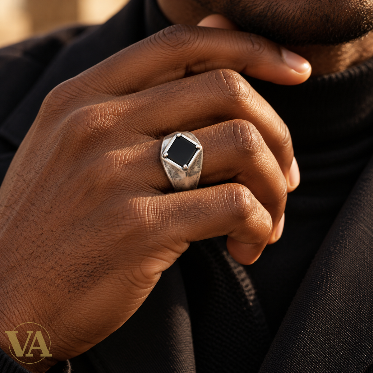 Bague argent 925 1942907 — portée sur une main noire