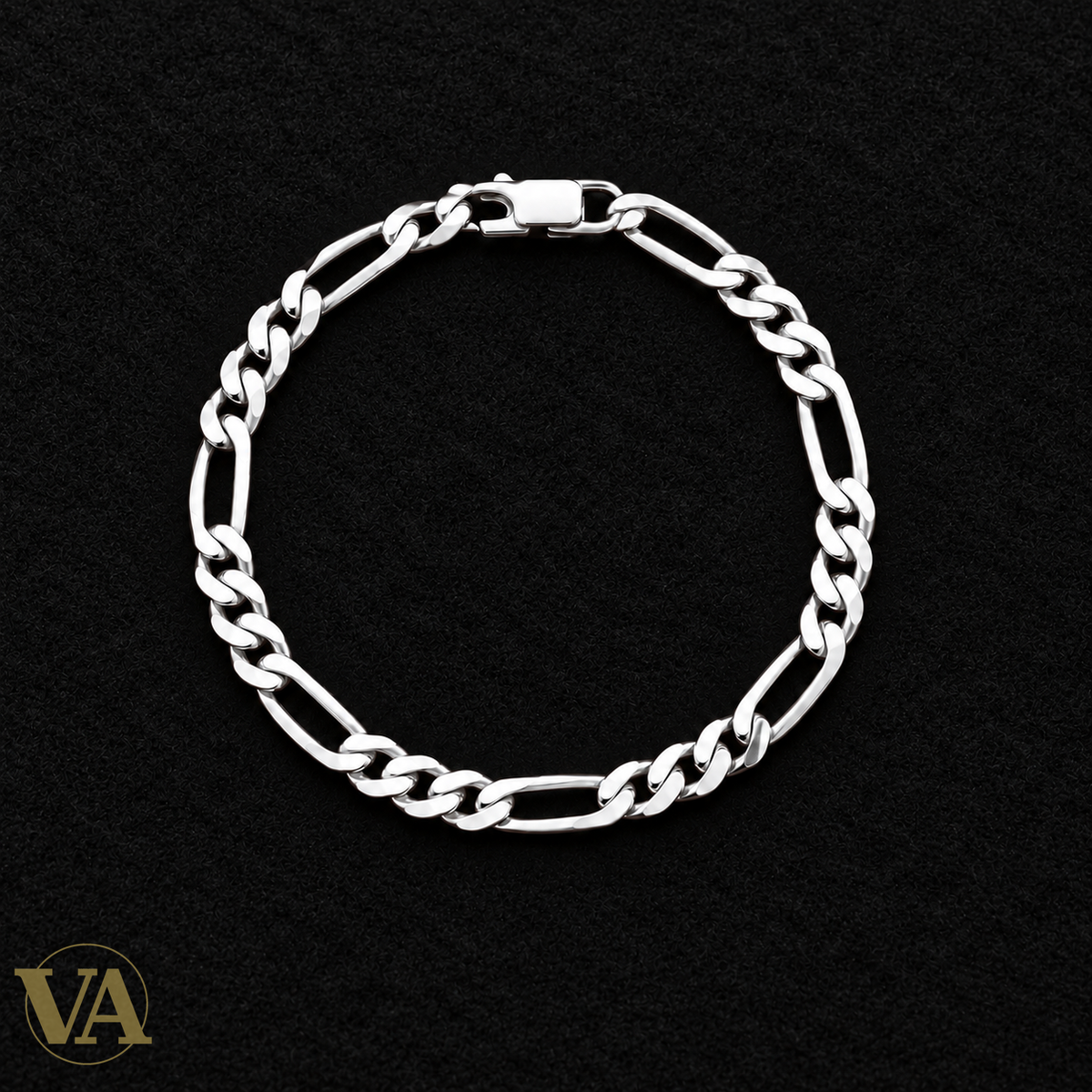 Bracelet homme argent 925 complet sur fond rouge