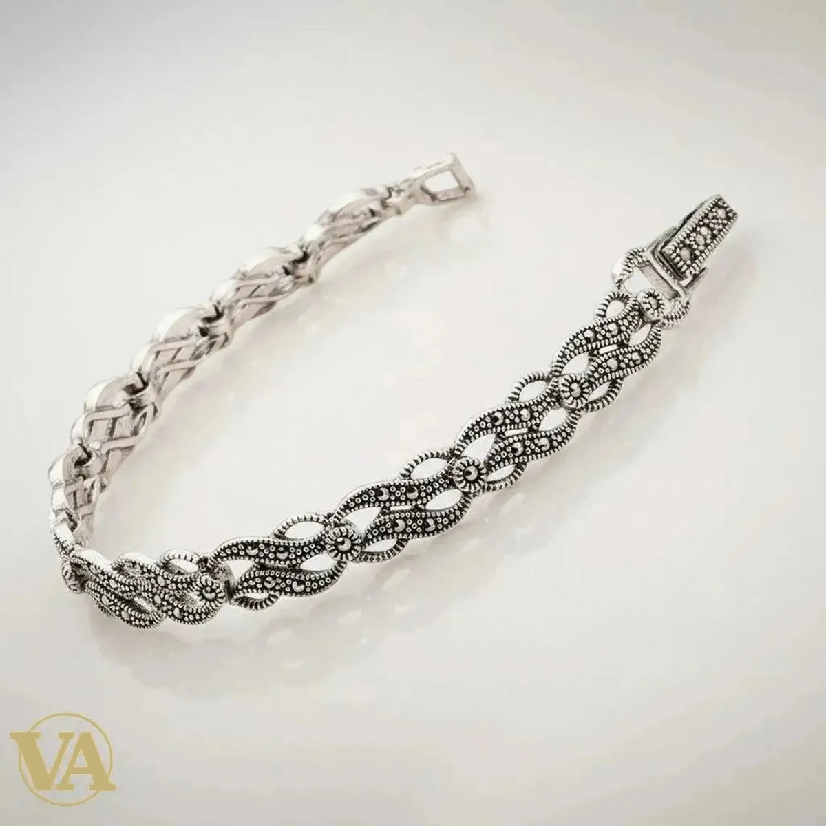 Bracelet Femme Argent 925 avec Marcassite