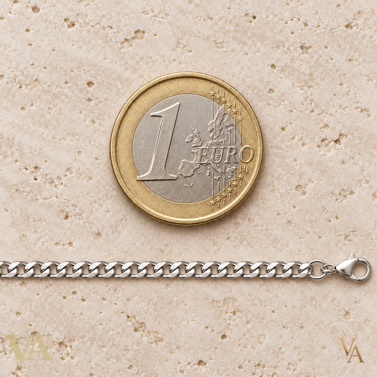 Chaîne Homme Argent 925 – Gourmette diamantée 4 faces 2,5 mm - Argent 925 - Vindicta