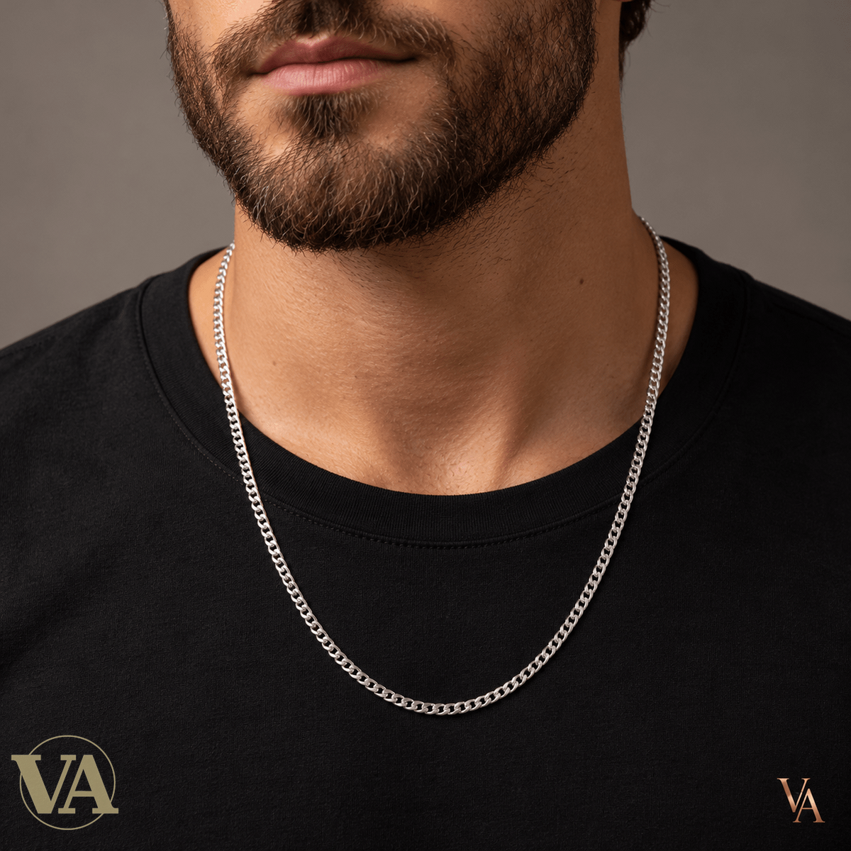 Chaîne Homme Argent 925 – Gourmette diamantée 4 faces 3 mm - Argent 925 - Vindicta