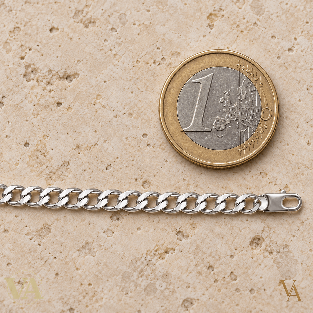 Chaîne Homme Argent 925 – Gourmette diamantée 6 faces 4 mm - Argent 925 - Vindicta