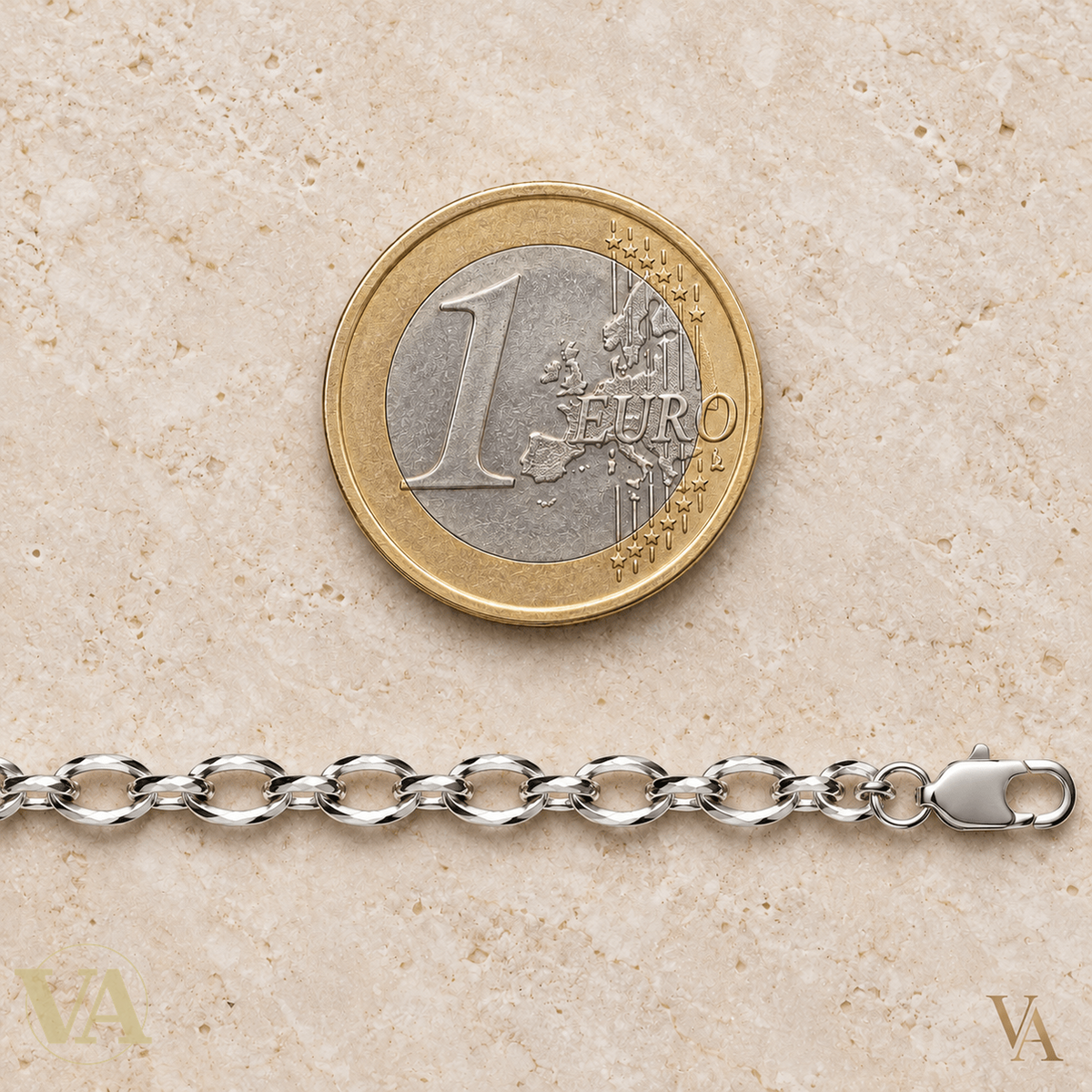 Chaîne Homme Argent 925 – Forçat diamantée 3,2 mm - Argent 925 - Vindicta