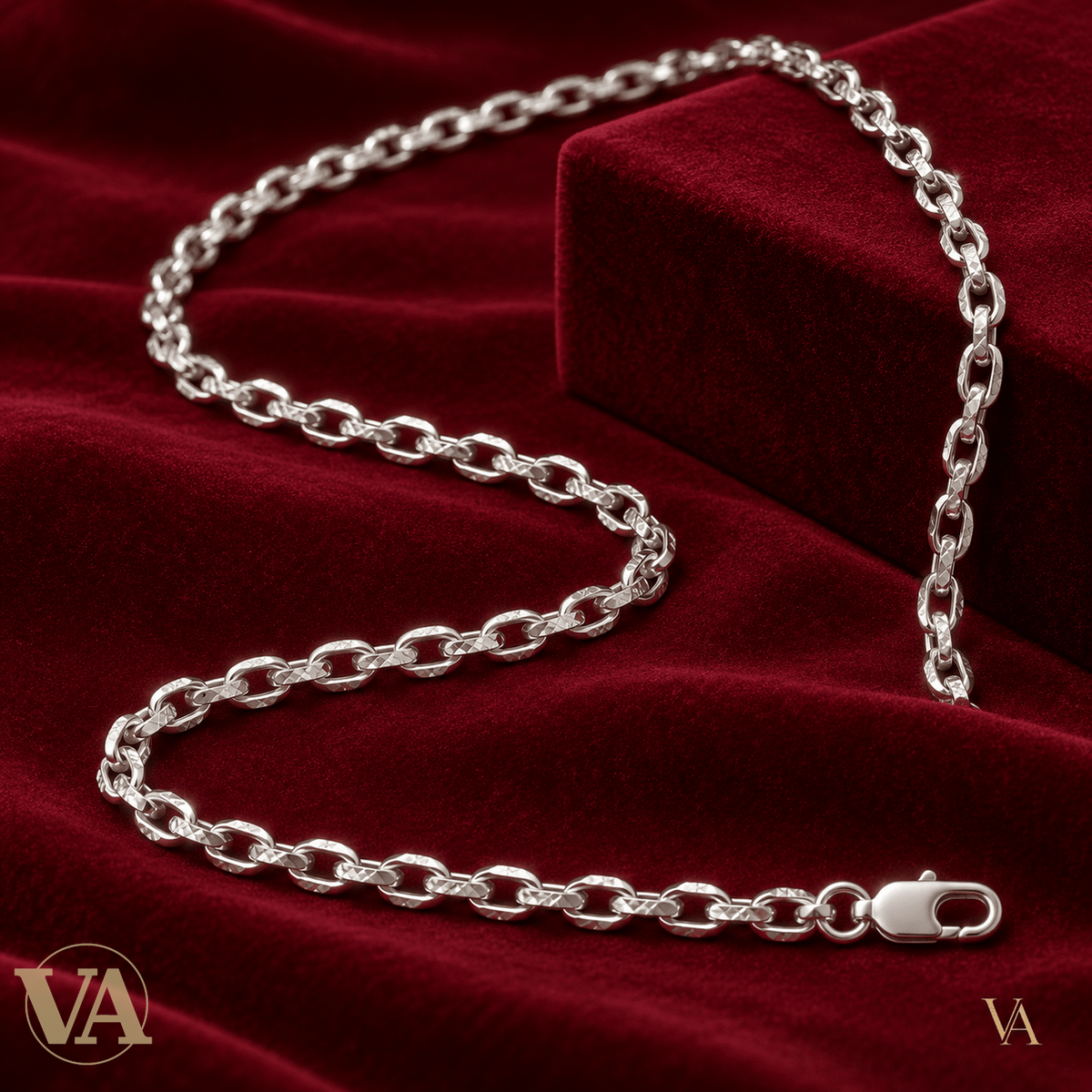 Chaîne Homme Argent 925 – Forçat diamantée 3,2 mm - Argent 925 - Vindicta