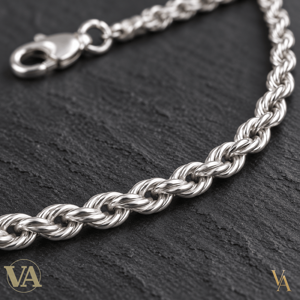 Chaîne Homme Argent 925 – Corde ronde torsadée 3 mm - Argent 925 - Vindicta