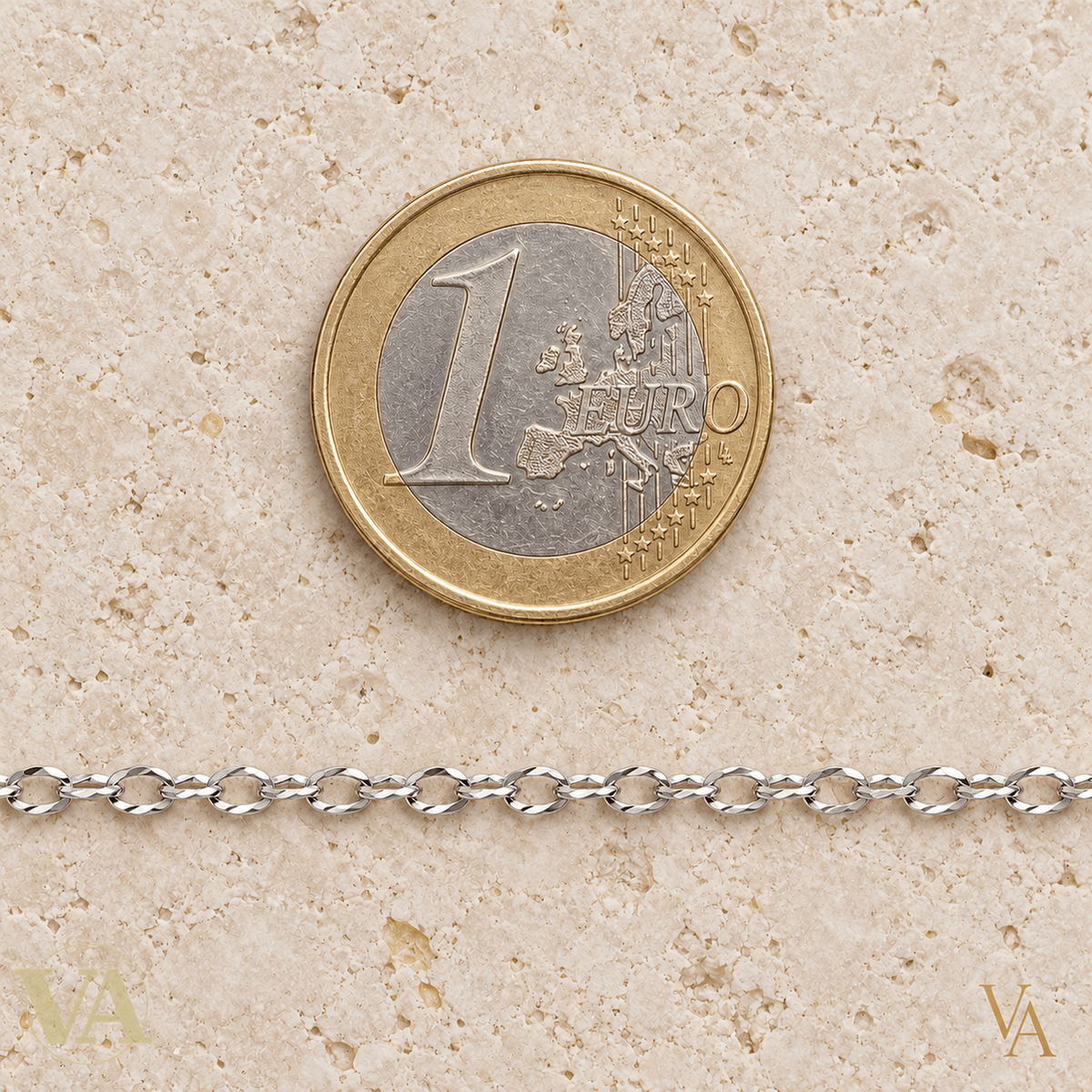 Chaîne Homme Argent 925 – Forçat diamantée Rhodiée 2,6 mm - Argent 925 - Vindicta