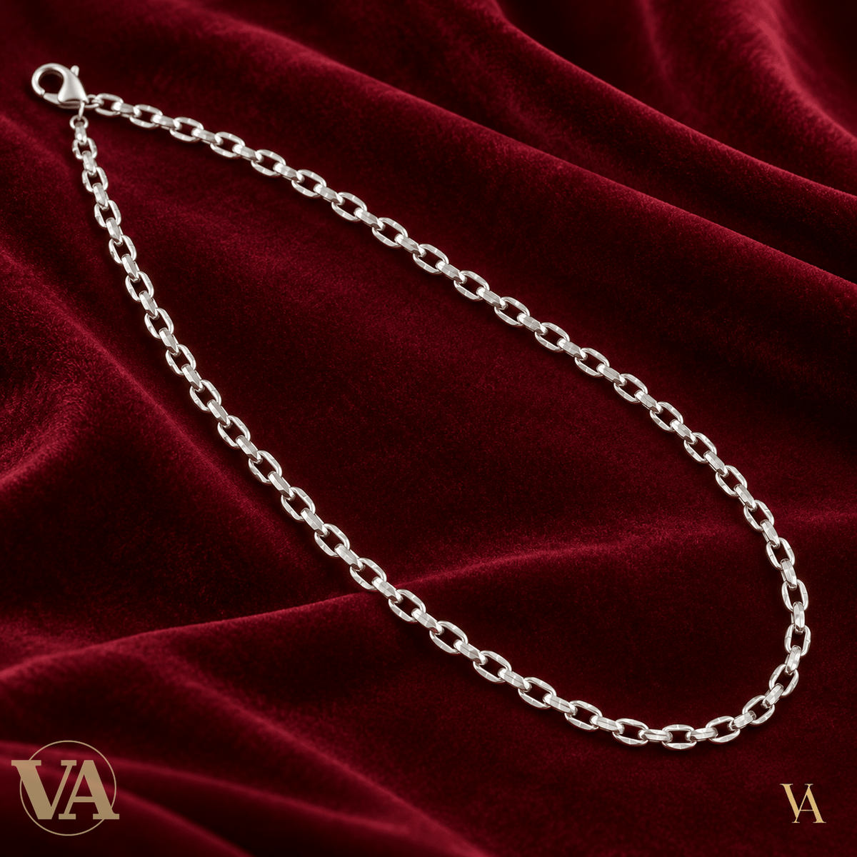 Chaîne Homme Argent 925 – Forçat diamantée Rhodiée 2,6 mm - Argent 925 - Vindicta
