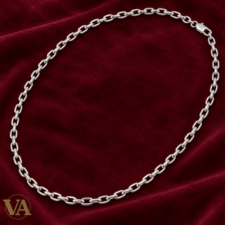 Chaîne Homme Argent 925 – Forçat diamantée Rhodiée 3,2 mm