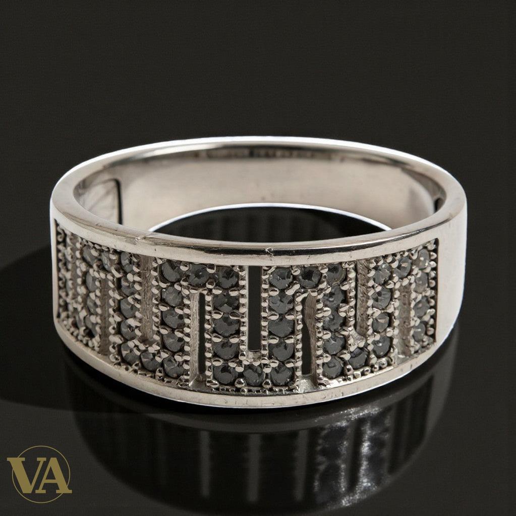 Bague femme argent 925 – Design géométrique serti de marcassites – Élégance contemporaine