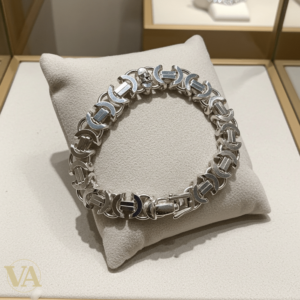 Bracelet Homme Argent 925 – Maille Large 11 mm Architecturale - Argent 925 - Vindicta
