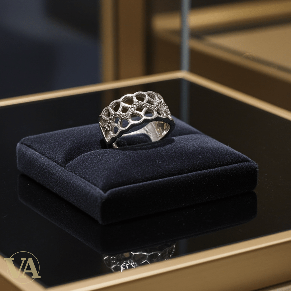 Bague femme Ajourée Argent 925 – Motif géométrique & Marcassites - Argent 925 - Vindicta