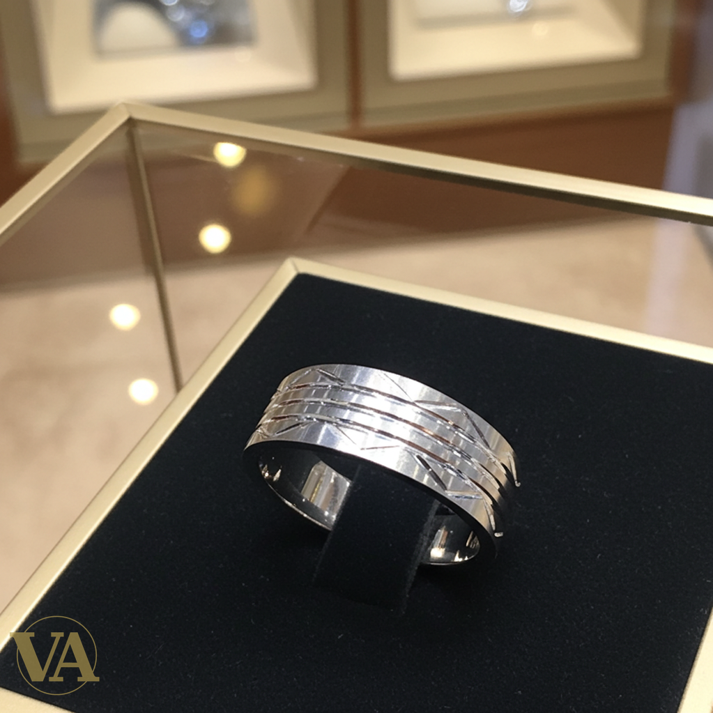 Anneau Homme Argent 925 – Finition Géométrique Facettée-Vindicta : Bijoux Argent 925 Massif, Luxe et Héritage