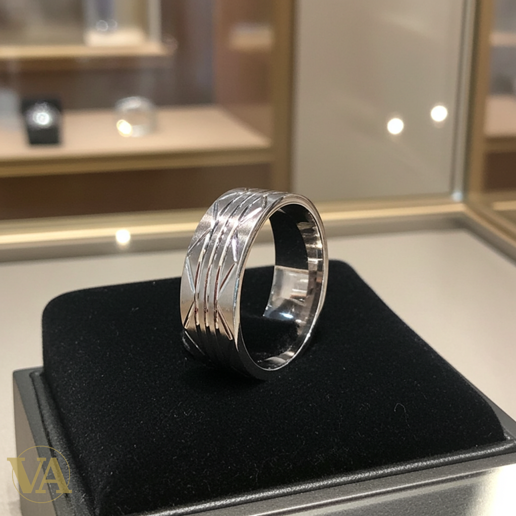 Anneau Homme Argent 925 – Finition Géométrique Facettée-Vindicta : Bijoux Argent 925 Massif, Luxe et Héritage